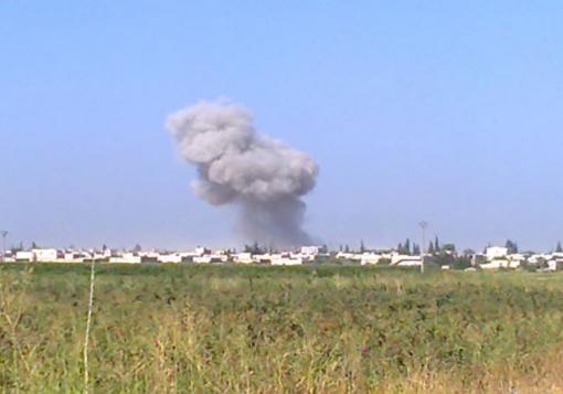 شهبا برس – دير حافر : مجزرة من المدنيين في قصف الطيران الحربي