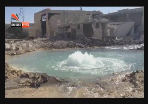 النظام يدمر الانبوب الرئيسي للمياه في حلب