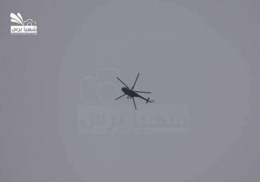 طيران الأسد المروحي يمطر ريفي إدلب وحماة بالبراميل المتفجرة