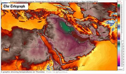 مؤشر الحرارة بإيران يصل إلى 72 درجة