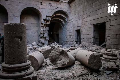 براميل الأسد تدمر مدينة بصرى الأثرية بريف درعا