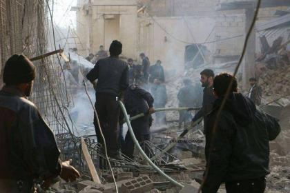 القنابل العنقودية الروسية تتسبب بمجزرة في غوطة دمشق