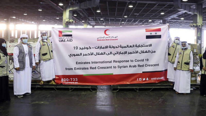 الإمارات ترسل رابع شحنة من لقاحات كورونا إلى سوريا