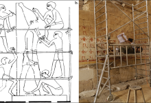 صورة علماء الآثار يكتشفون أسلوب إعداد الرسامين في مصر القديمة