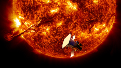 صورة مسبار باركر يحقق اقترابه الوثيق الثاني عشر من الشمس
