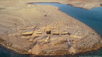 صورة انخفاض مياه دجلة يكشف أنقاض مدينة قديمة في العراق عمرها 3400 عام