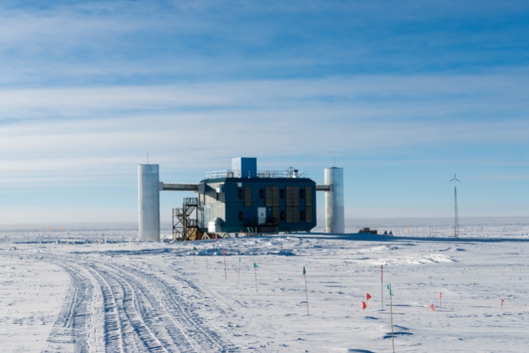 IceCube Neutrino Observatory at the south pole station