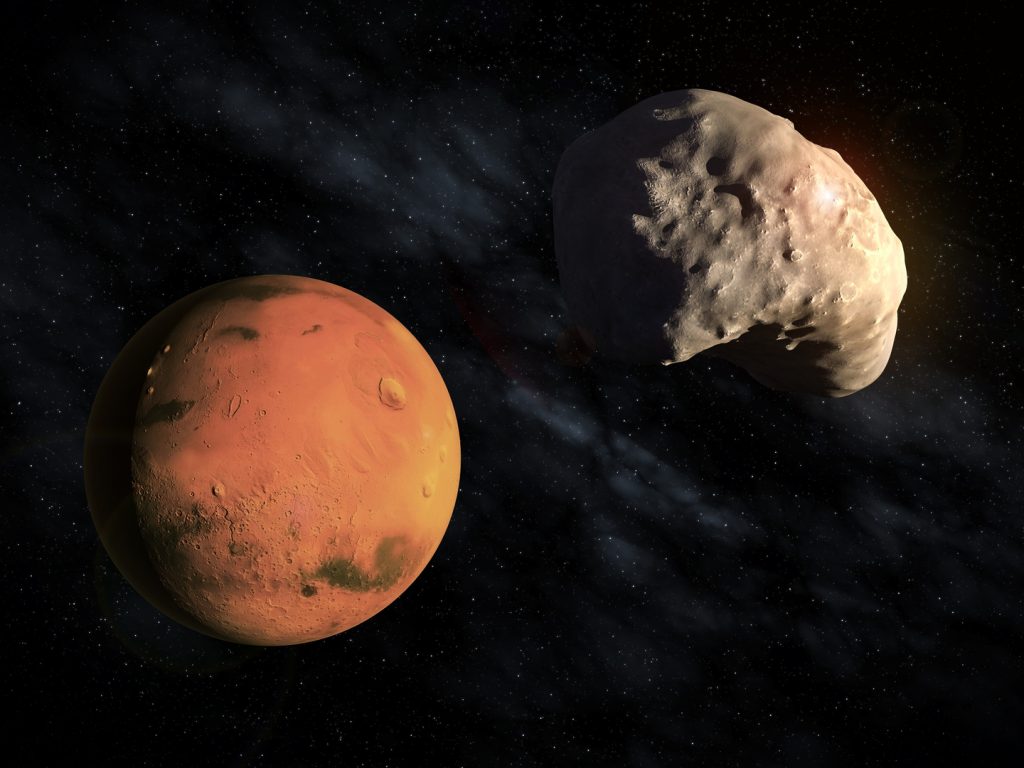ظاهرة نادرة.. قمر المريخ الأصغر في النظام الشمسي يحجب المشتري وأقماره