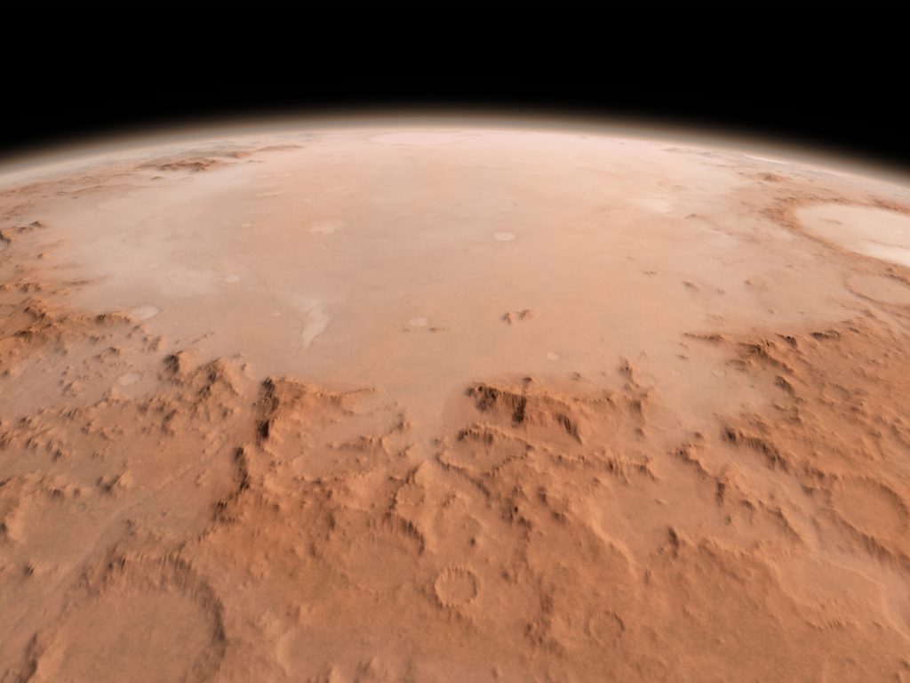 المريخ.. الانعكاسات المنبعثة من القطب الجنوبي قد تكون ناجمة عن شيء أعزب من الماء