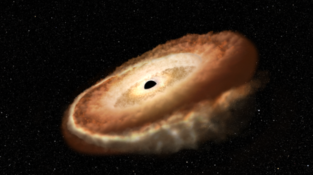تلسكوب هابل يسجل اللحظات الأخيرة لنجم يبتلعه ثقب أسود (فيديو)